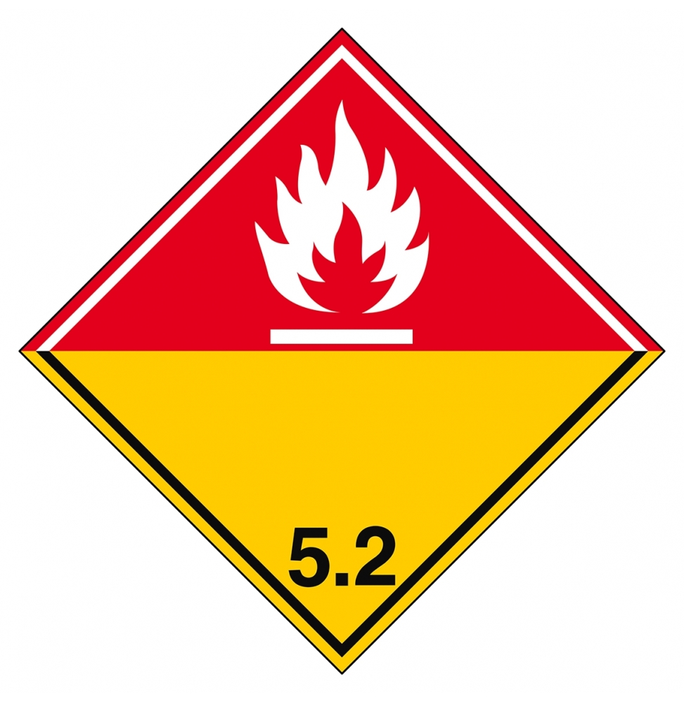 Znak transportowy – ADR 5.2 – Nadtlenek organiczny, ADR 5.2-COTE 100-B7541