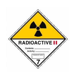 Znak transportowy – ADR 7B – Substancja promieniotwórcza 7B II, ADR 7B II - 100*100-B7541 - CRD