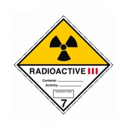 Znak transportowy – ADR 7C – Substancja promieniotwórcza 7C III, ADR 7C III - 297*297-B7541 - CRD