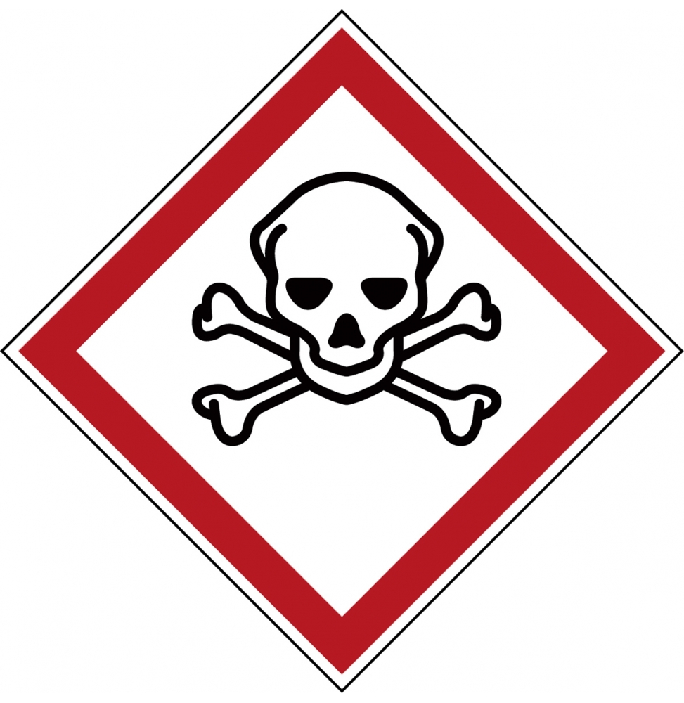 Symbol GHS – Ostra toksyczność (4szt.), PIC 1809-100*100-B7541-CRD