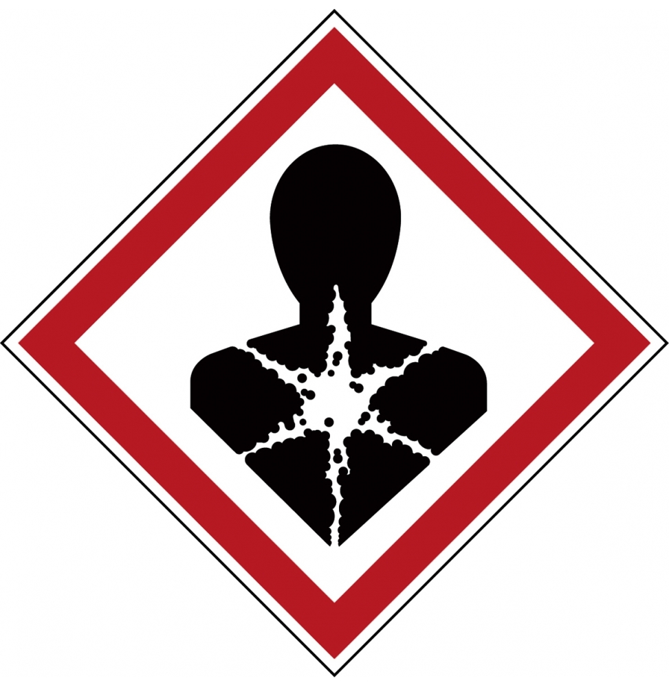 Symbol GHS – GHS08 – Zagrożenie dla układu oddechowego (96szt.), MINI PIC1807-10X10-GHS08/96