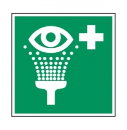 Znak bezpieczeństwa ISO – Prysznic do przemywania oczu (96szt.), PIC E011-010X010-PE-SHEET/1