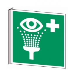 Znak bezpieczeństwa ISO – Prysznic do przemywania oczu, PIC E011-203X203-BIPVC/1