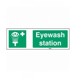 Znak ISO 7010 – Prysznic do przemywania oczu, STEN E011-150X50-PE-CRD/1