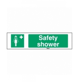 Znak ISO 7010 – Prysznic bezpieczeństwa, STEN E012-297X74-PE-CRD/1