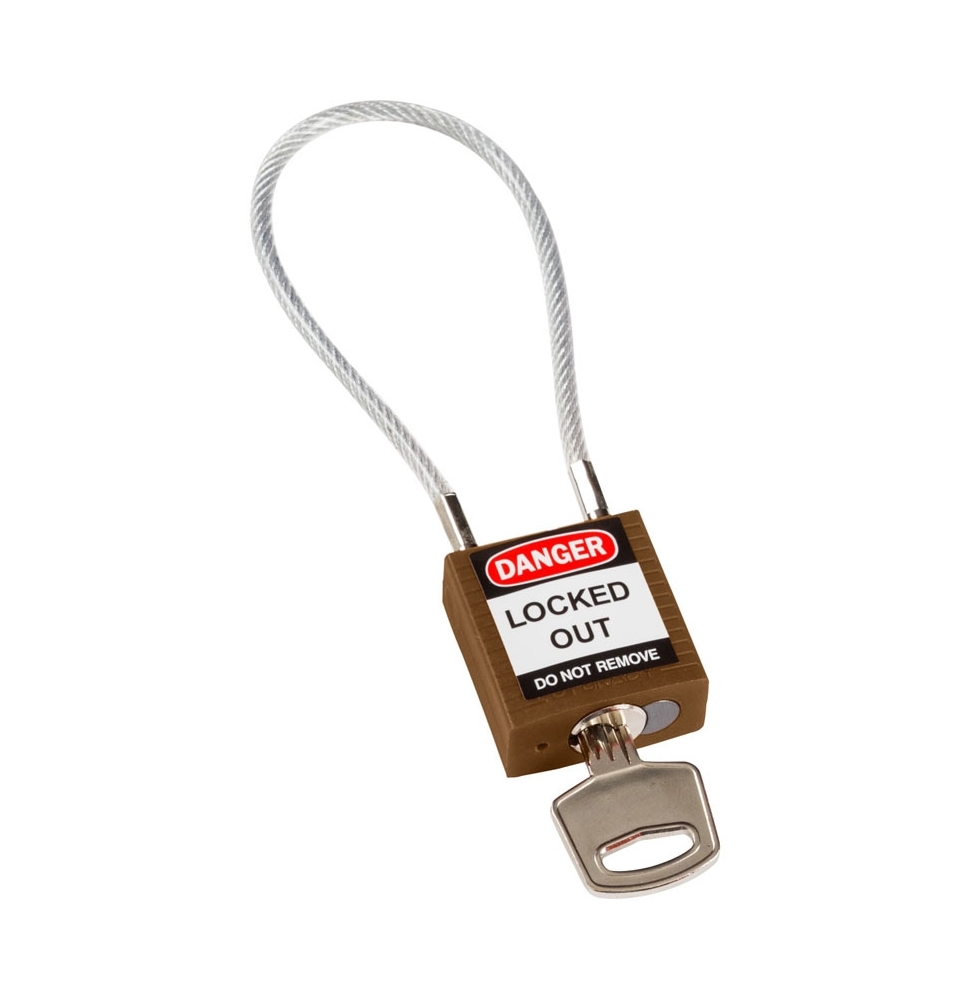 Kłódki bezpieczeństwa – linka kompaktowa brązowe 20 CM KD.