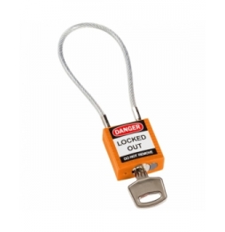 Kłódki bezpieczeństwa – linka kompaktowa pomarańczowe 20 CM KD.