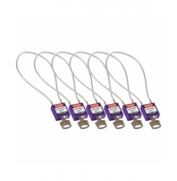 Kłódki bezpieczeństwa – linka kompaktowa (6szt.) fioletowe 40 CM KA