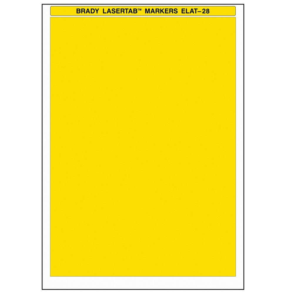 ELAT-28-747-YL, Etykiety LaserTab do drukarek laserowych, poliestrowe, żółte, 210 x 297 mm