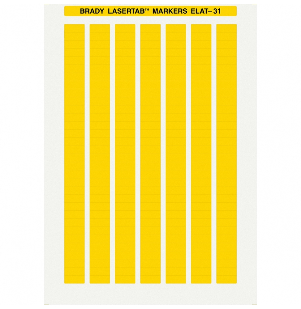 Etykiety poliestrowe żółte ELAT-31-747YL-10 wym. 20.00 mm x 8.00 mm, 10080 szt.
