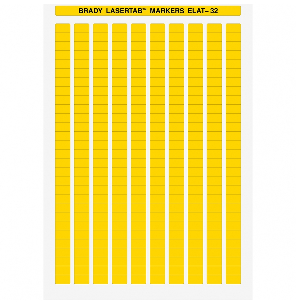 Etykiety poliestrowe żółte ELAT-32-747Y-10 wym. 15.00 mm x 9.00 mm, 10150 szt.