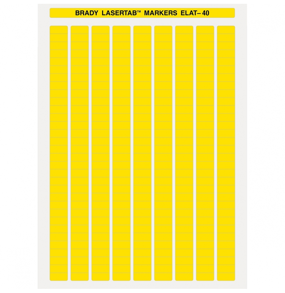 Etykiety poliestrowe żółte ELAT-40-747YL-10 wym. 18.00 mm x 8.00 mm, 10080 szt.