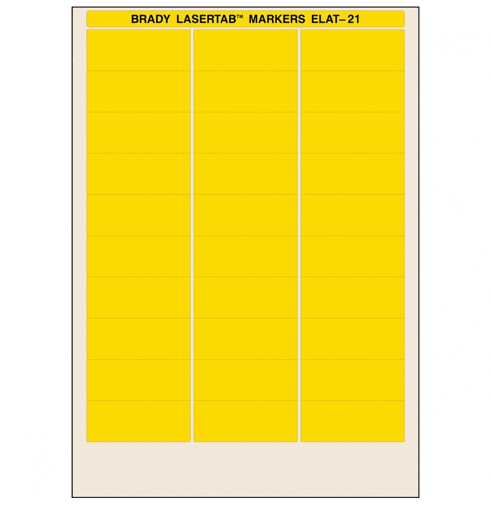 Etykiety poliestrowe żółte ELAT-21-747-YL wym. 63.00 mm x 25.00 mm, 1020 szt.