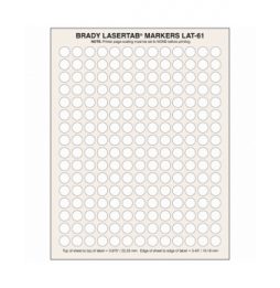 Etykiety laboratoryjne z tkaniny nylonowej białe LAT-61-799-2.5 kółko ϕ 12.70 mm, 2688 szt.