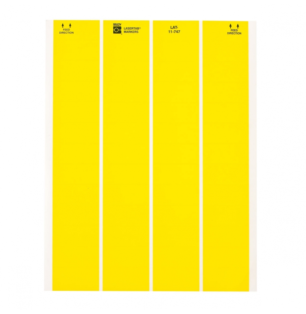 Etykiety poliestrowe żółte LAT-11-747-5-YL wym. 47.63 mm x 9.53 mm, 5000 szt.