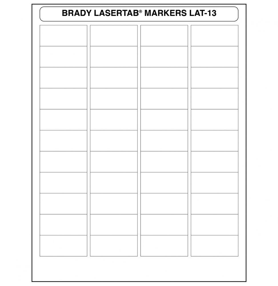 LAT-13-707-2.5, Etykiety LaserTab do drukarek laserowych, poliestrowe, białe, 21,16 x 47,63 mm