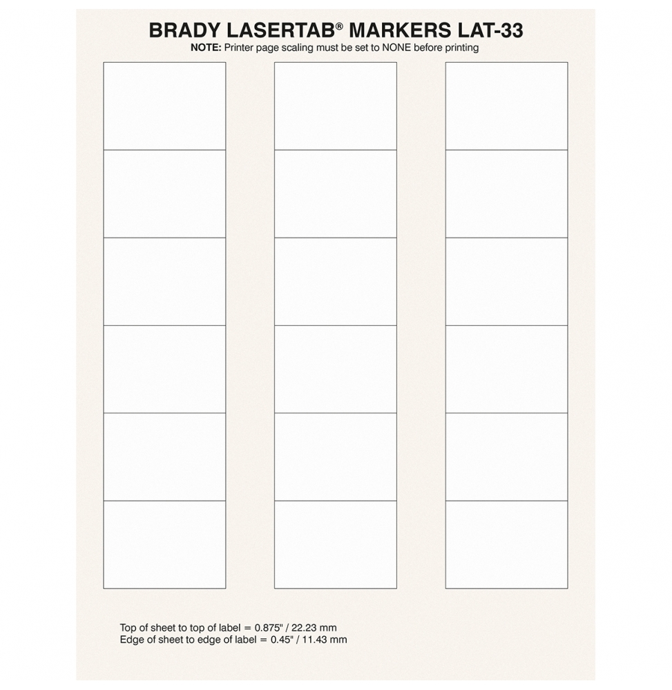 LAT-33-759-1, Etykiety LaserTab do drukarek laserowych, papierowe, białe, 36,50 x 50,80 mm