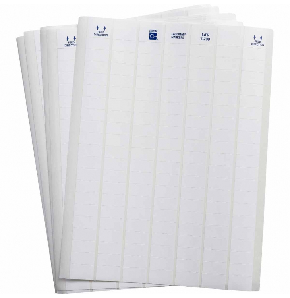 Etykiety z tkaniny nylonowej białe LAT-7-799-10 wym. 25.40 mm x 12.70 mm, 10108 szt.