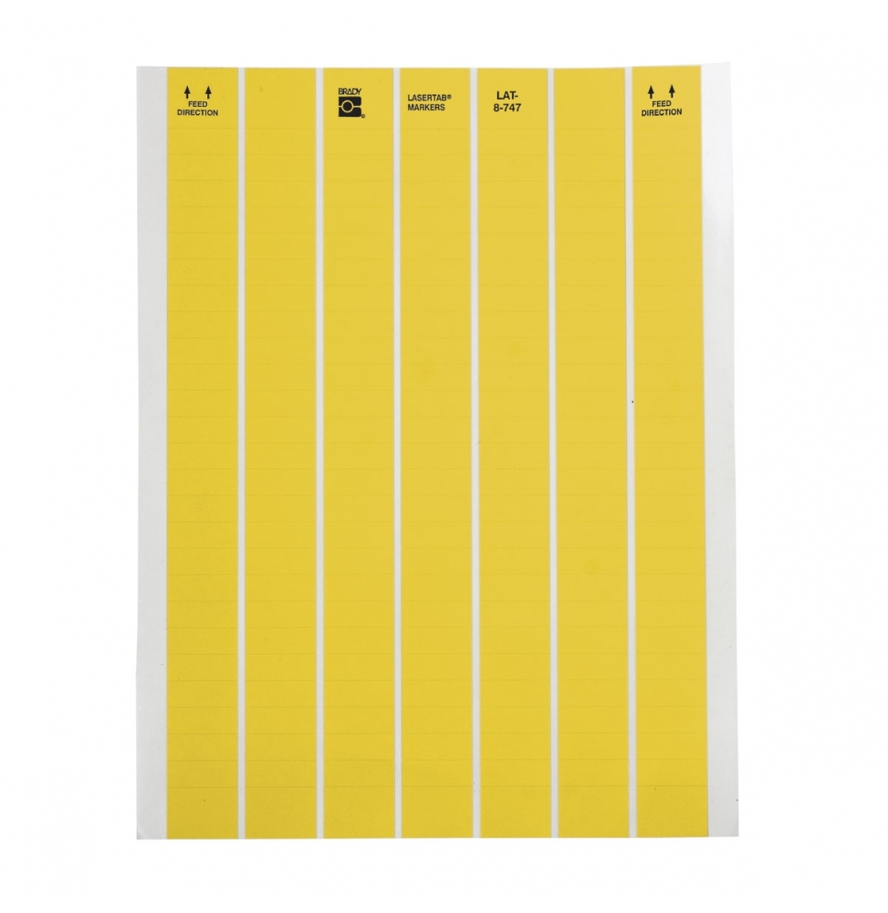 Etykiety poliestrowe żółte LAT-8-747-10-YL wym. 25.40 mm x 9.53 mm, 10150 szt.