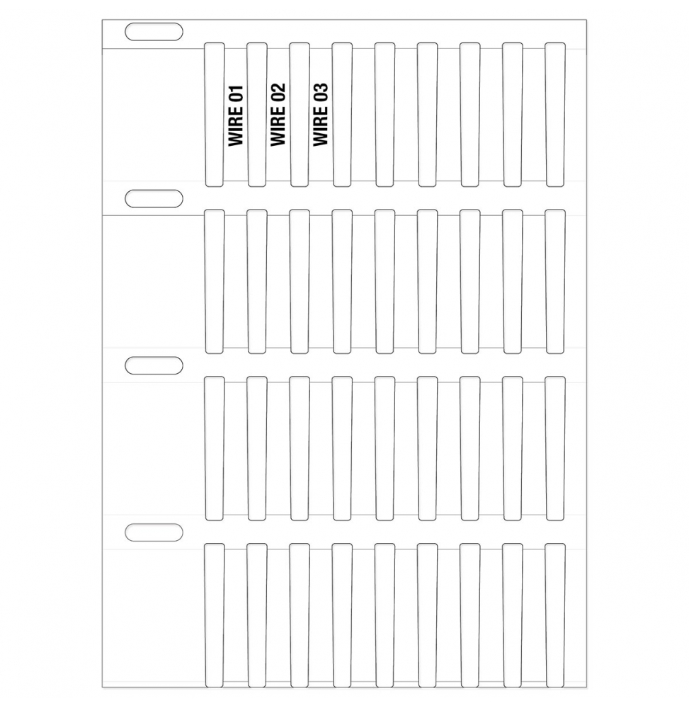 Wkładki DuraSleeve poliestrowe białe THTRDS-23x4,4-7697-WT wym. 23.00 mm x 4.40 mm, 5000 szt.