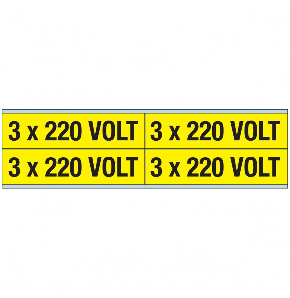 Znaczniki kanałów i napięcia – 220 V (100szt.), VOLTAGE MARKERS CV 3X220V B