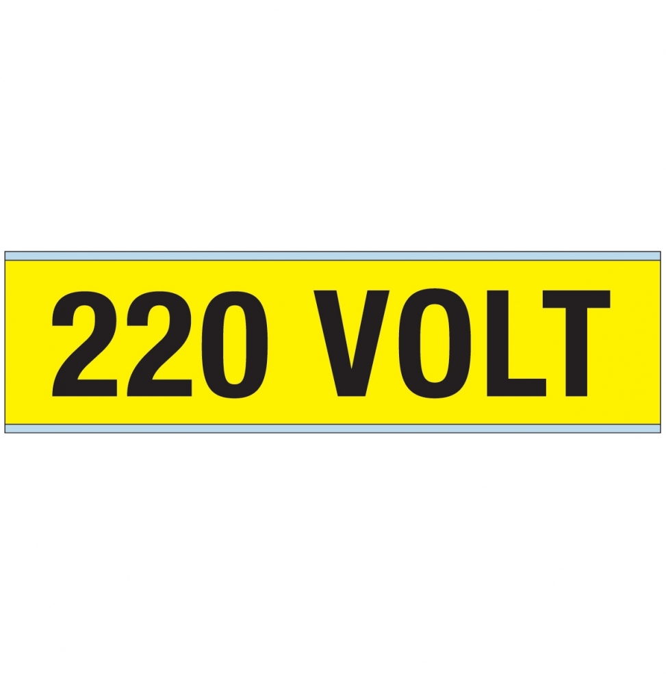 Znaczniki kanałów i napięcia – 220 V (25szt.), VOLTAGE MARKERS CV 220 VOLT A