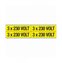 Znaczniki kanałów i napięcia – 230 V (100szt.), VOLTAGE MARKERS CV 3X230V B