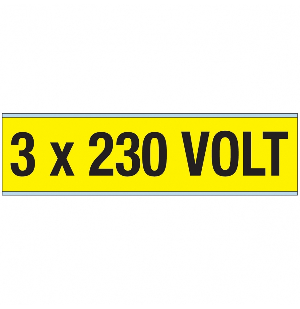 Znaczniki kanałów i napięcia – 230 V (25szt.), VOLTAGE MARKERS CV 3X230V A