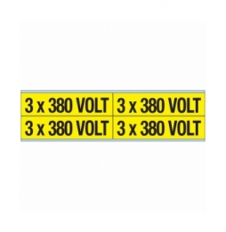 Znaczniki kanałów i napięcia – 380 V (100szt.), VOLTAGE MARKERS CV 3X380V B