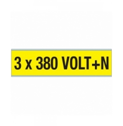 Znaczniki kanałów i napięcia – 380 V + N (25szt.), VOLTAGE MARKERS CV 3X380 V+N A