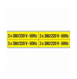 Znaczniki kanałów i napięcia – 380 V / 220 V 50 Hz (100szt.), VOLTAGE MARKERS CV 3X380/220V 50HZ B