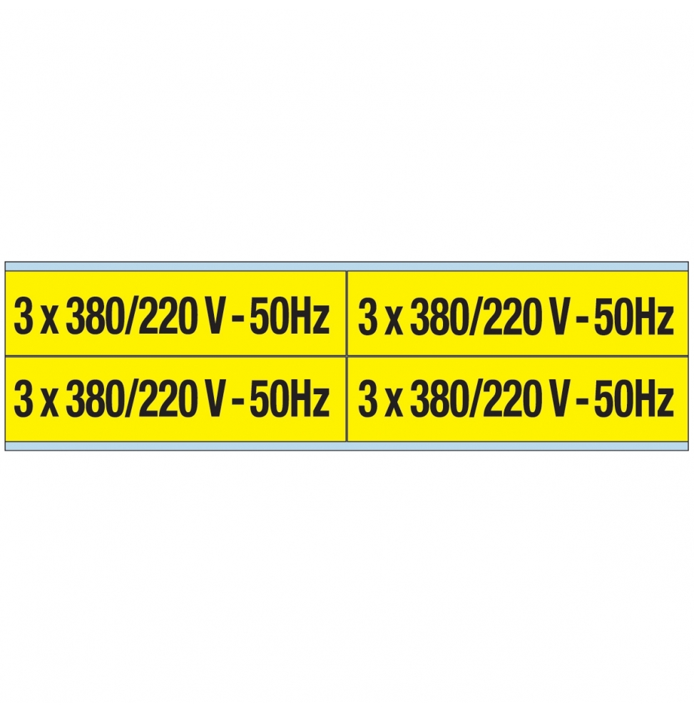 Znaczniki kanałów i napięcia – 380 V / 220 V 50 Hz (100szt.), VOLTAGE MARKERS CV 3X380/220V 50HZ B