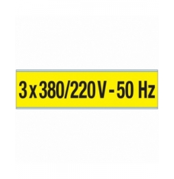 Znaczniki kanałów i napięcia – 380 V / 220 V 50 Hz (25szt.), VOLTAGE MARKERS CV 3X380/220V 50HZ A