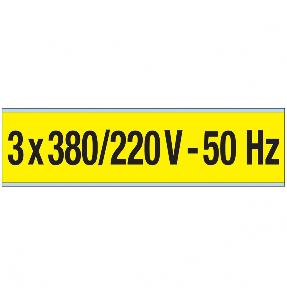 Znaczniki kanałów i napięcia – 380 V / 220 V 50 Hz (25szt.), VOLTAGE MARKERS CV 3X380/220V 50HZ A