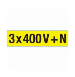Znaczniki kanałów i napięcia – 400 V + N (25szt.), VOLTAGE MARKERS CV 3X 400 V + N-A