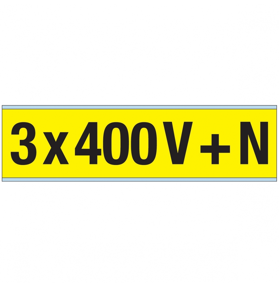 Znaczniki kanałów i napięcia – 400 V + N (25szt.), VOLTAGE MARKERS CV 3X 400 V + N-A