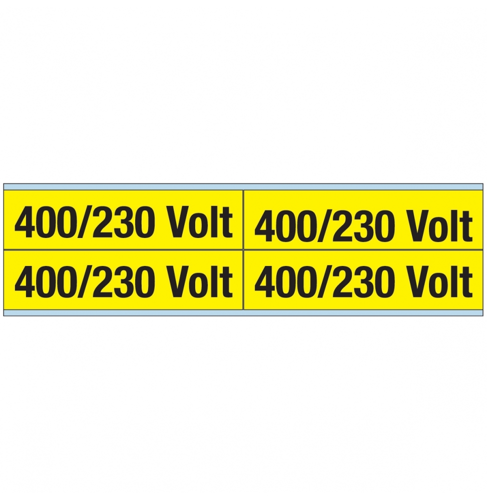 Znaczniki kanałów i napięcia – 400 V / 230 V (100szt.), VOLTAGE MARKERS CV 400/230 VOLT-B