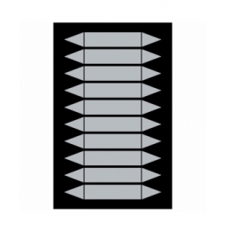 Znaczniki rur na karcie z możliwością zapisywania (10szt.), BLANK PIPEMARKERS GREY 75X16MM 10