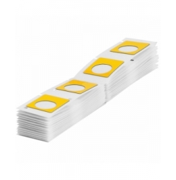 Etykiety poliestrowe z laminatem z pianki polietylenowej żółte M7-5-7593-YL wym. 30.00 mm x 40.00 mm, 100 szt.
