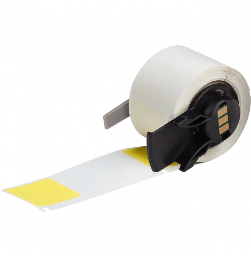 Etykiety samolaminujące poliestrowe żółte, przezroczyste M6-75-461-YL wym. 25.40 mm x 66.68 mm, 100 szt.