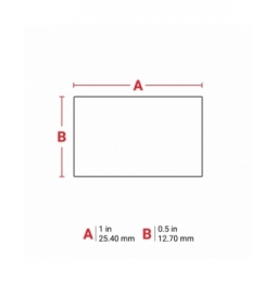 Etykiety poliestrowe białe THT-5-423-10 wym. 25.40 mm x 12.70 mm, 10000 szt.