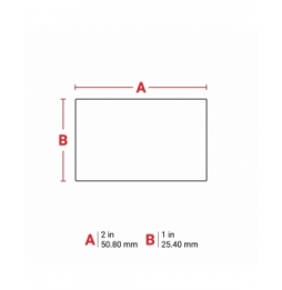 Etykiety poliestrowe białe THT-17-423-3 wym. 50.80 mm x 25.40 mm, 3000 szt.