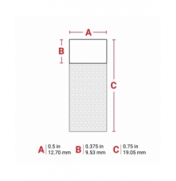 Etykiety samolaminujące winylowe WRAP-1-427 wym. 12.70 mm x 19.05 mm, 6800 szt.