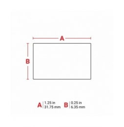 Etykiety poliestrowe białe THT-13-423-10 wym. 31.75 mm x 6.35 mm, 10000 szt.