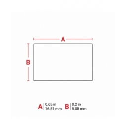 Etykiety z tkaniny winylowej białe THT-14-498-10 wym. 16.51 mm x 5.08 mm, 10000 szt.