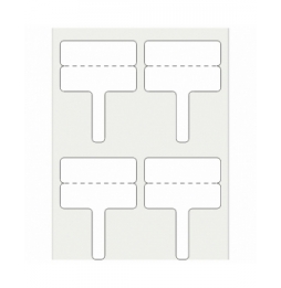 Etykiety polypropylenowe białe THTFT-01-425 wym. 30.00 mm x 10.00 mm, 2500 szt.