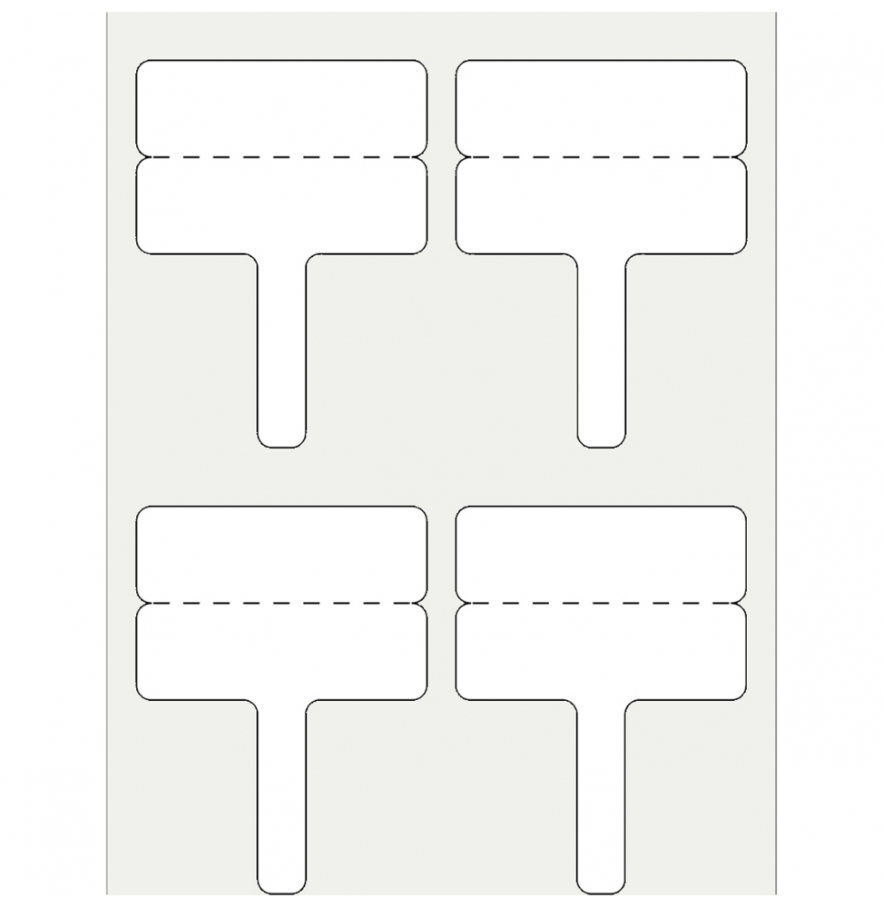Etykiety polypropylenowe białe THTFT-01-425 wym. 30.00 mm x 10.00 mm, 2500 szt.