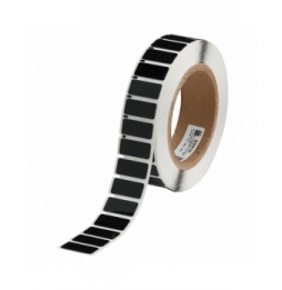 Etykiety poliestrowe z laminatem z pianki polietylenowej czarne THTEP-07-7593-BK wym. 35.00 mm x 18.00 mm, 1250 szt.