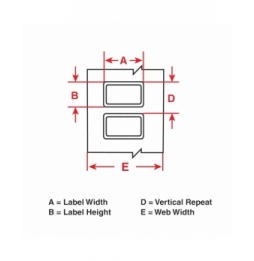 Etykiety poliestrowe z poliestrowym laminatem wierzchnim białe THT-24-423-1 wym. 69.85 mm x 44.45 mm, 1000 szt.