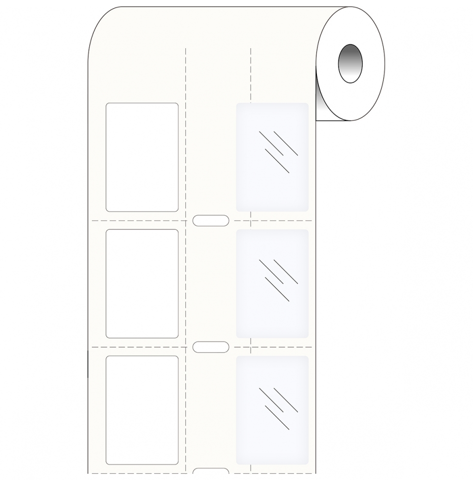 Etykiety poliestrowe z poliestrowym laminatem wierzchnim srebrne THTPNP-01-434/7564-2 wym. 20.00 mm x 30.00 mm, 2000 szt.